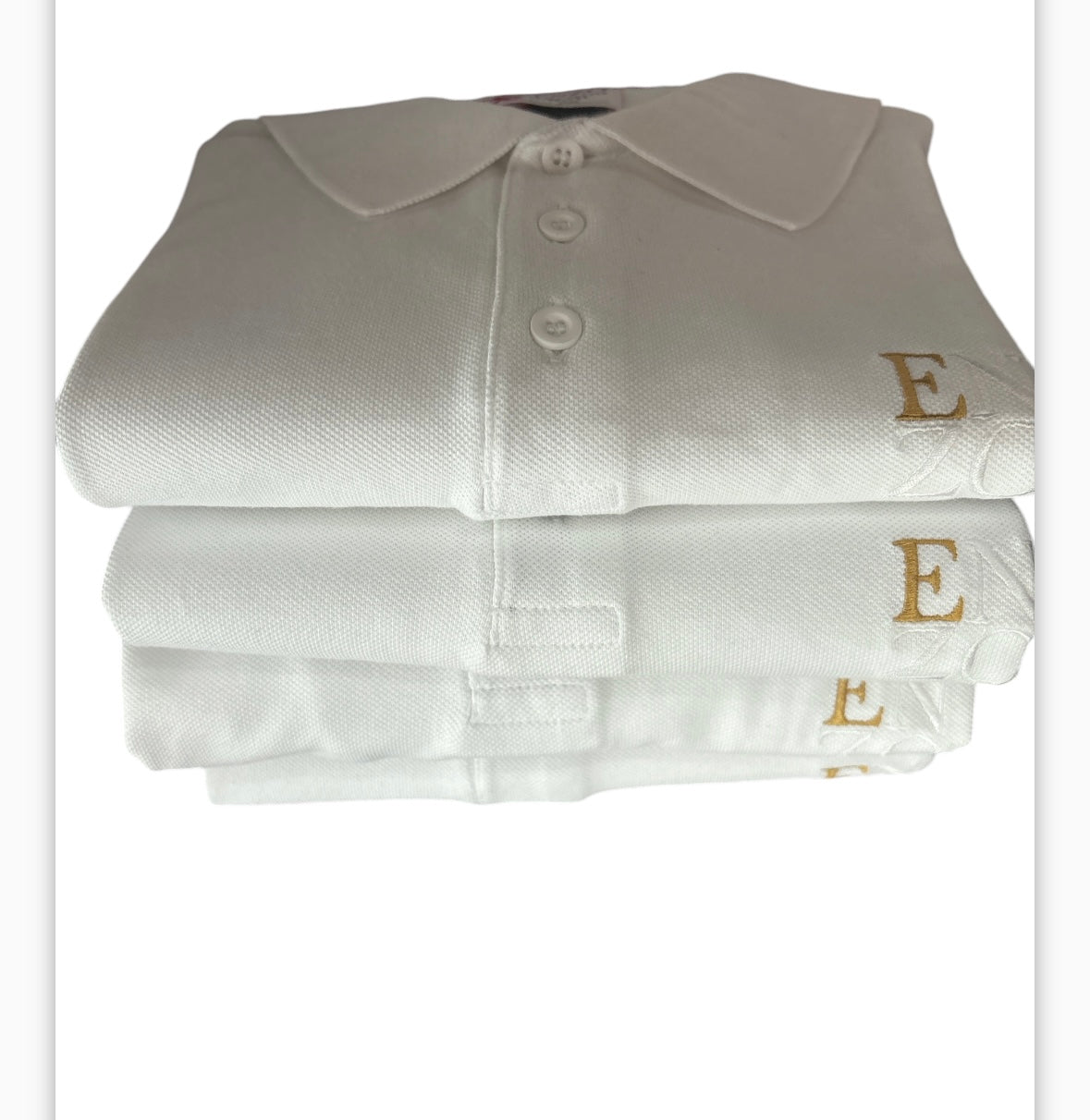 Enzo new polo Gold E white