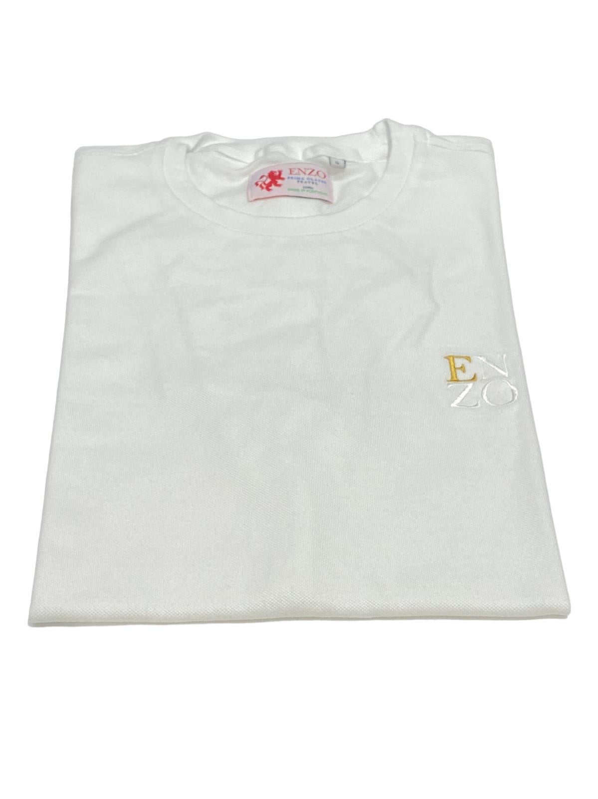 Enzo new t shirt Gold E white