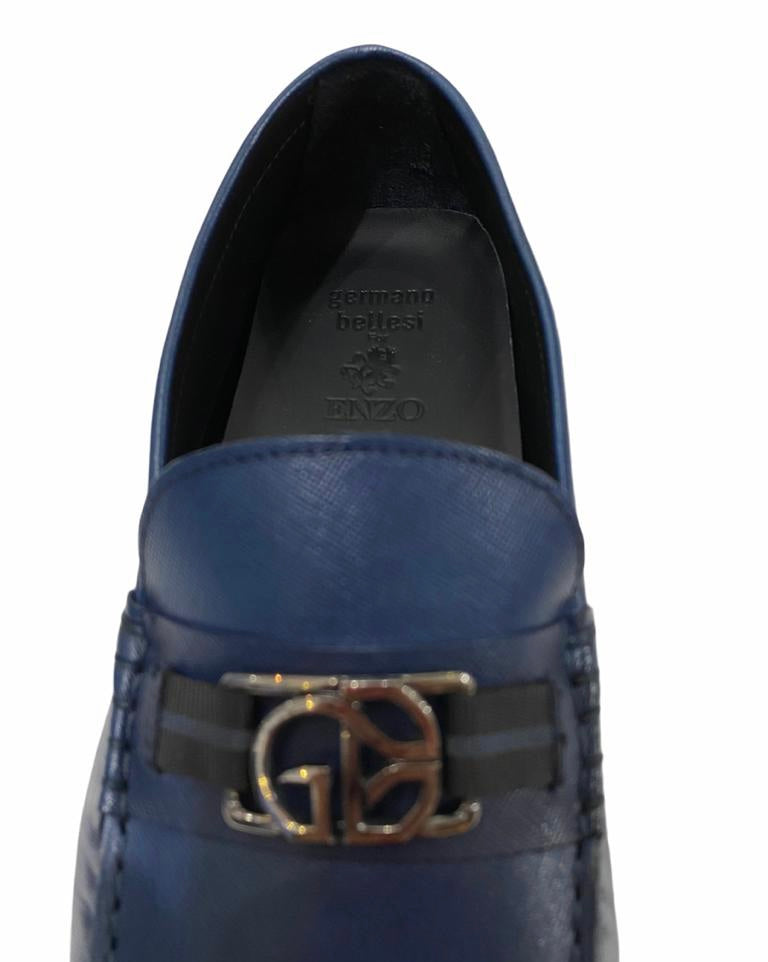 Blue Driver GB Logo Gancini Shoes 134