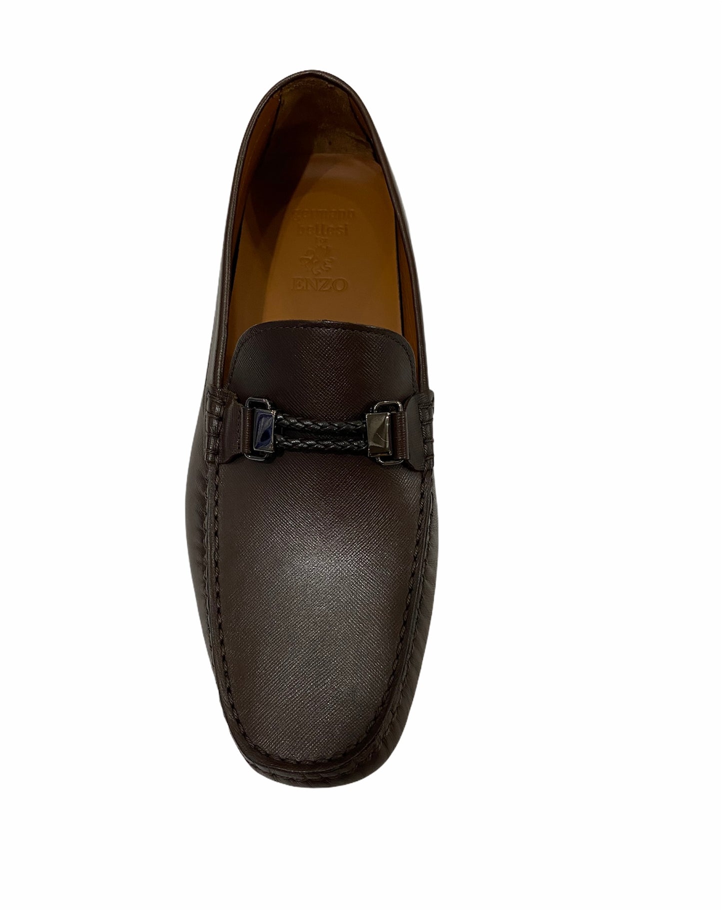 Dark Brown Driver Gancini Shoes