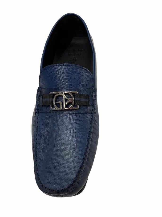 Blue Driver GB Logo Gancini Shoes 134