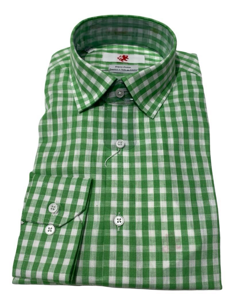 Enzo shirts lime M 10 checks